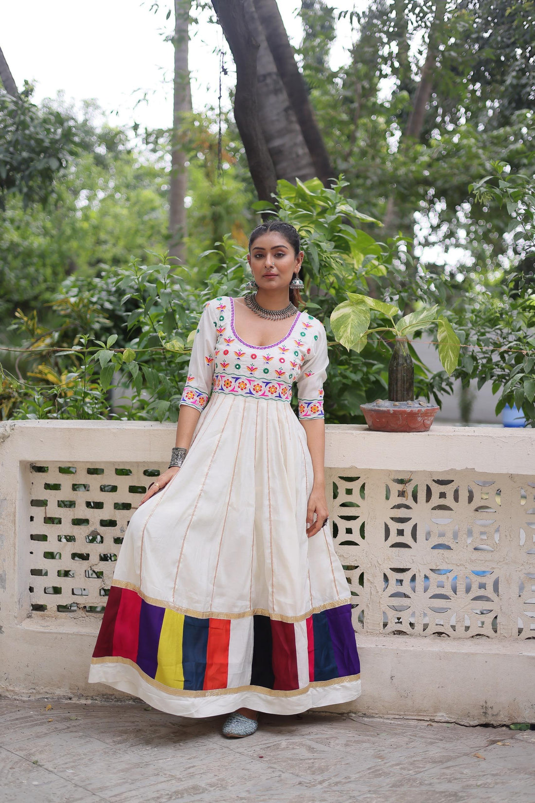Roman Gown with multicolour